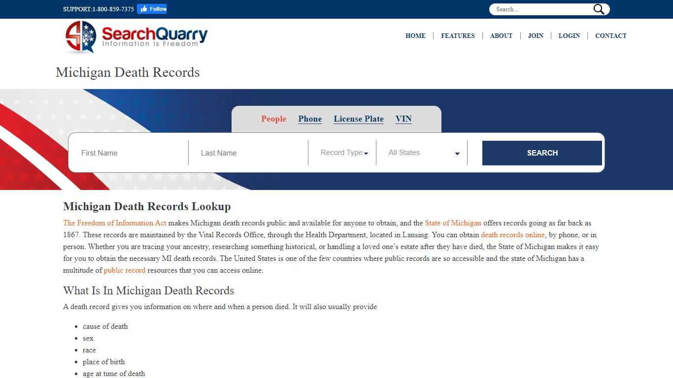 Michigan Death Records | Enter a Name to View Death Records Online