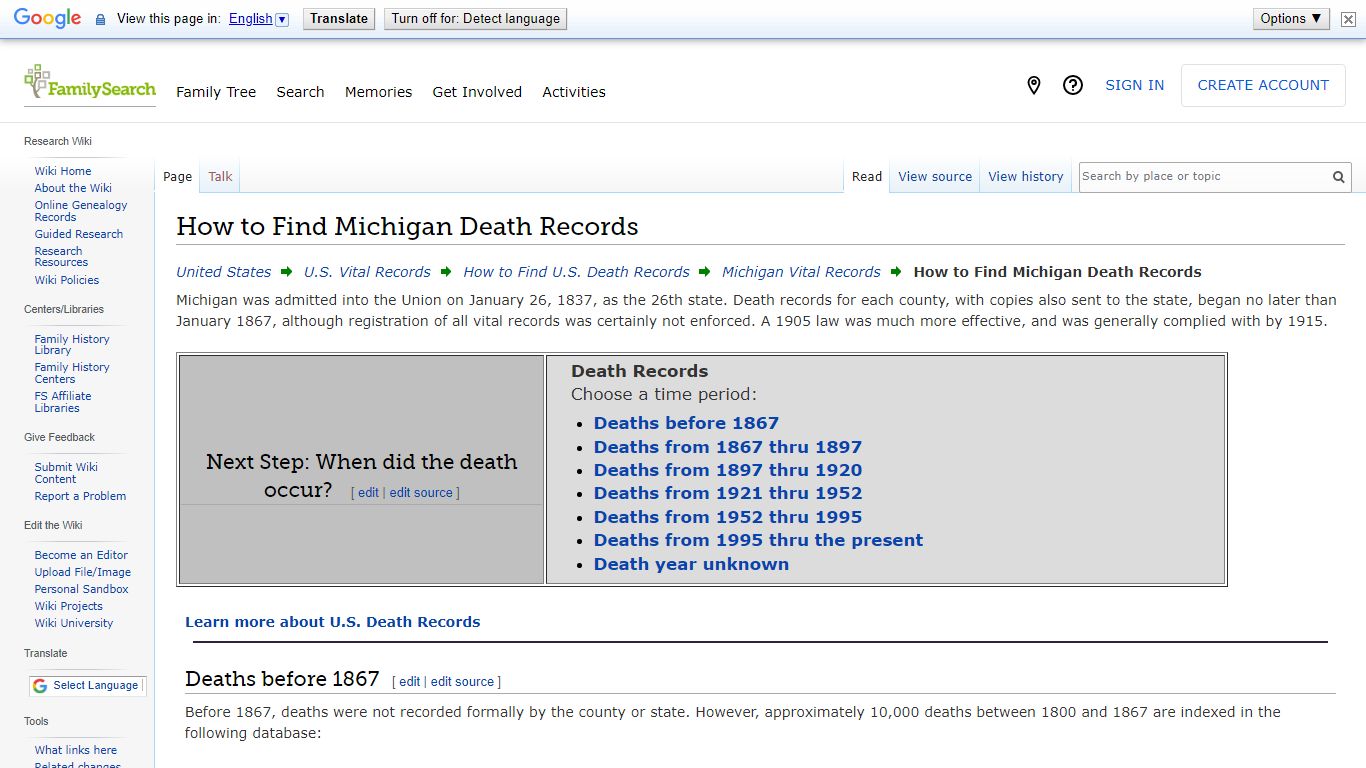 How to Find Michigan Death Records • FamilySearch